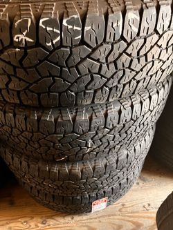 4 USED LT 25570R18 GOODYEAR All TERRAIN tires for $300 installed and balance.  255 70 R 18 25570R18 255/70/18 255/70/R18  Alignments done here as well