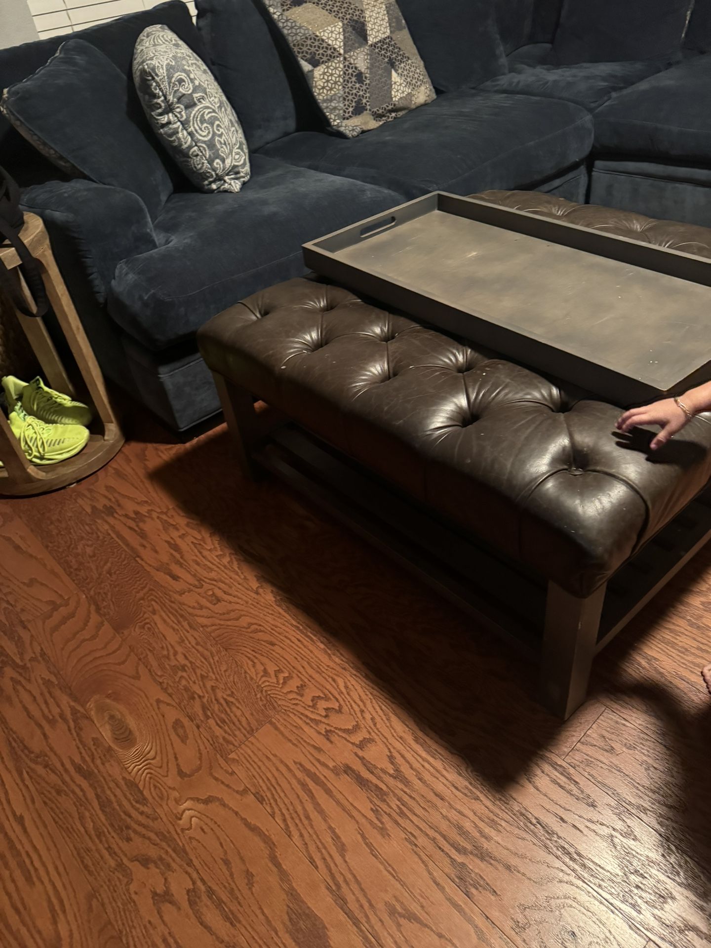 Leather Ottoman