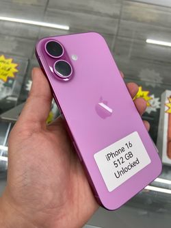 Pink iPhone 16, unlocked, cash or $50 down