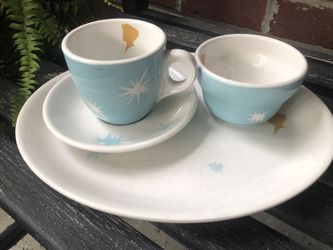 Rare 1950s Charleston Restaurant Plate Set