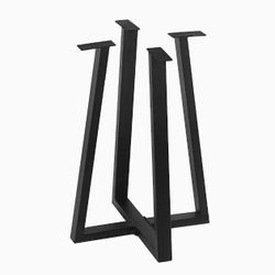 Furniture Industrial Legs for DIY Coffee Table Furniture Bench, Black Iron, Legs 28”Height 19.68”Wide,Rustic Heavy Duty Square Tube Desk Legs