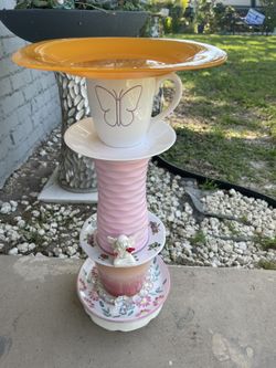 Birdbath, Garden Decor, Plant Stand ,🐦⬛🦋🌸