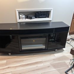 Tv Entertainment  With Electric Fireplace Blue Tooth And Heater