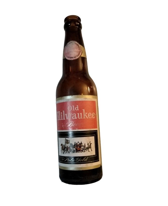 1958 Vintage Old Milwaukee Pale Gold Empty Beer Bottle