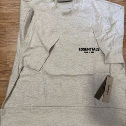 Essentials FEAR OF GOD Light Oatmeal Adult XL T-shirt