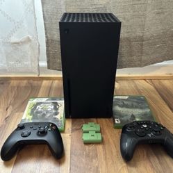 Microsoft Xbox Series X 1TB Bundle – 2 Controllers, Batteries, Hogwarts & COD