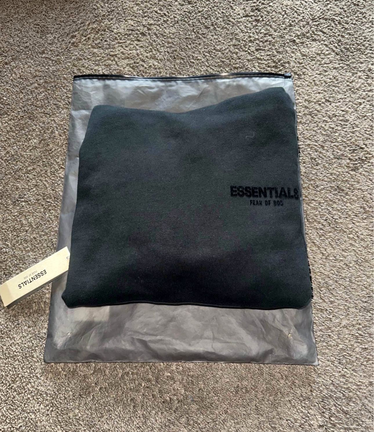 Black Essential Fear If God Hoodie