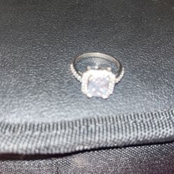 Real silver and moissanite Ring