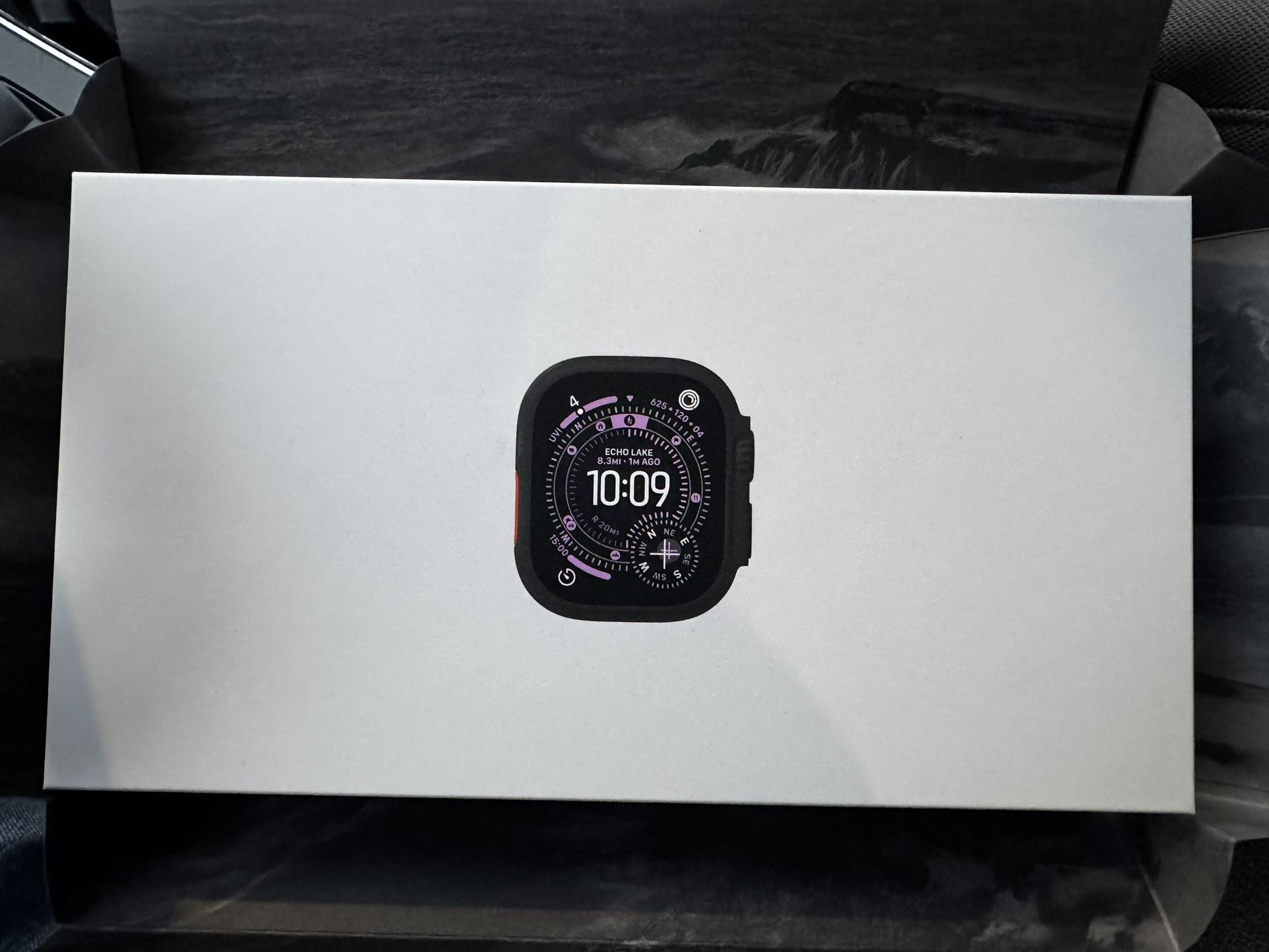 Black Apple Watch Ultra 3 with Black Ocean Band 49mm