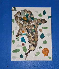 Whale shark art piece