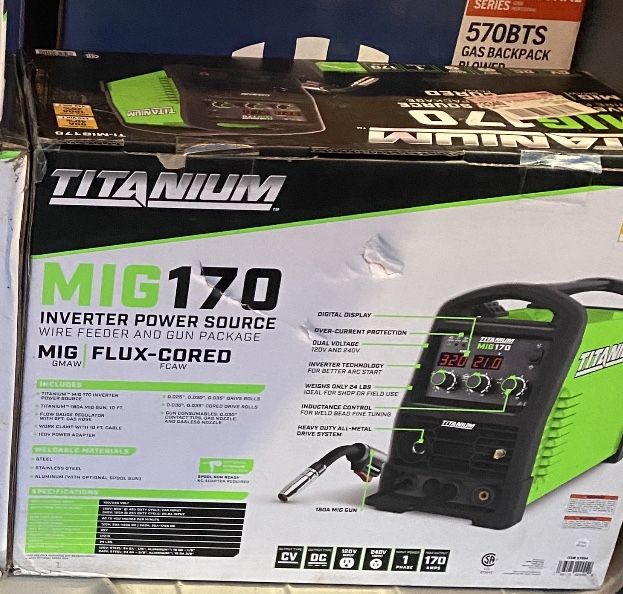 Titanium MIG 170 Professional Welder with 120/240V Input for Sale in