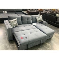 Sectional Sofa With Storage Chaise And Pull Out Bed  // Limited Time Offer 