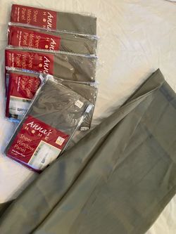 New, 6 Anne’s Home Sheer window panels 59 X 84