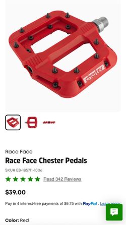Brand NEW Race Face Chester Mountain Bike Pedals 9/16, Red