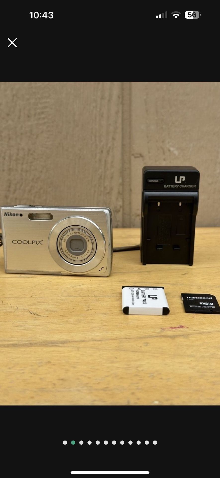 Nikon Coolpix S200 7.1MP Digital Camera Tested Works W/New Battery & Charger