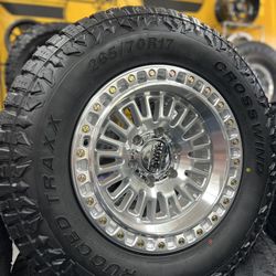17x8.5 Kmc 6x5.5 On 265/70/17 All Terrain Tires