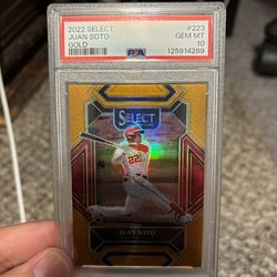 2022 Panini Select - PSA 10 Diamond Level Juan Soto #223 Gold Prizm #7/10