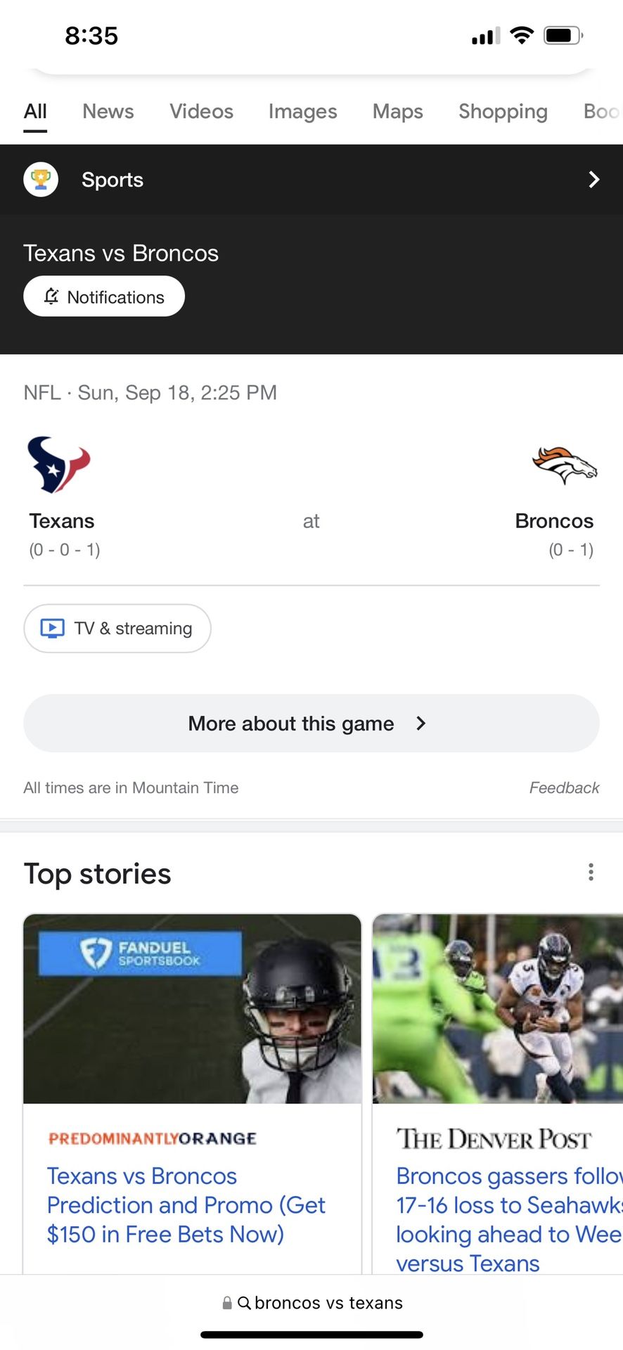 Broncos Vs Texans Season Opener