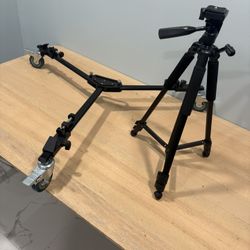 Tripod with Dolly for Cameras
