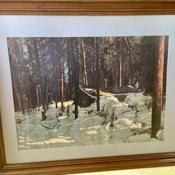 “Shack In The Woods” Large Framed Print