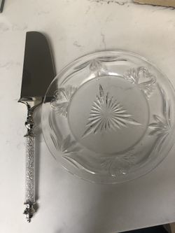 Waterford cake pie server and Waterford plate