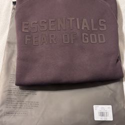 Fear Of God Essentials Plum Hoodie