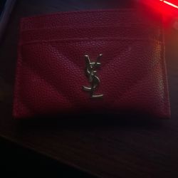 YSL red wallet