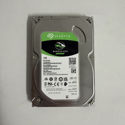 Seagate BarraCuda 1TB 3.5" Desktop Hard Drive - SATA HDD