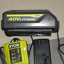 Ryobi 40V 4.0Ah Lithium Battery + Charger Combo (OEM)