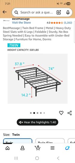 Twin bed frame