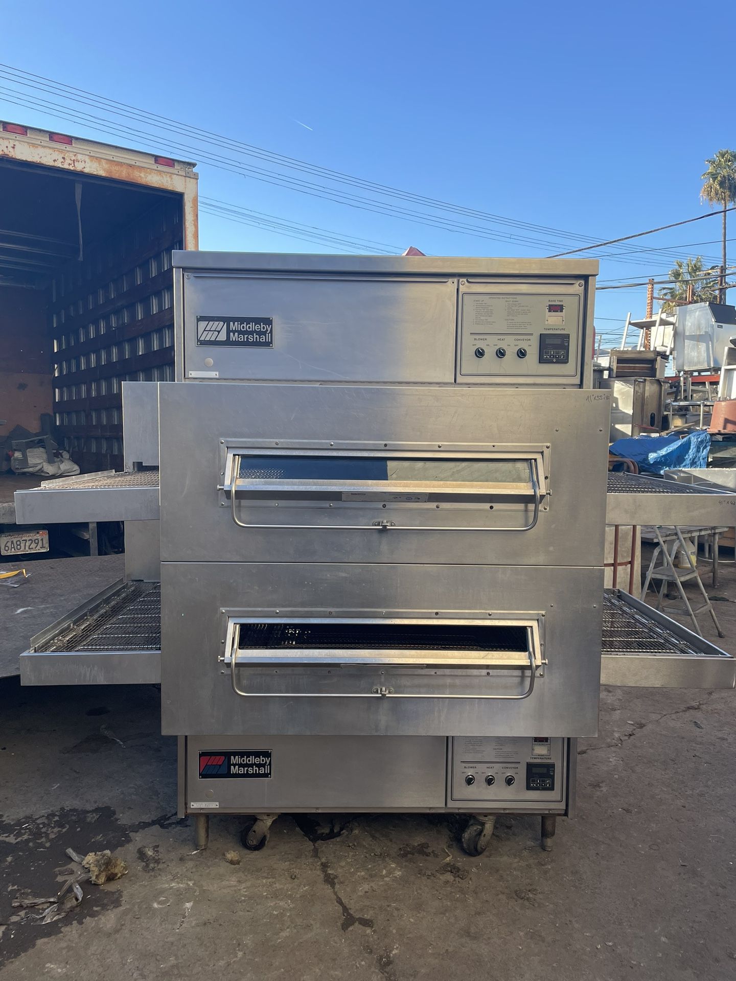 Used Middleby Marshall PS360WB-4 Pizza Double Deck Gas Conveyor Oven