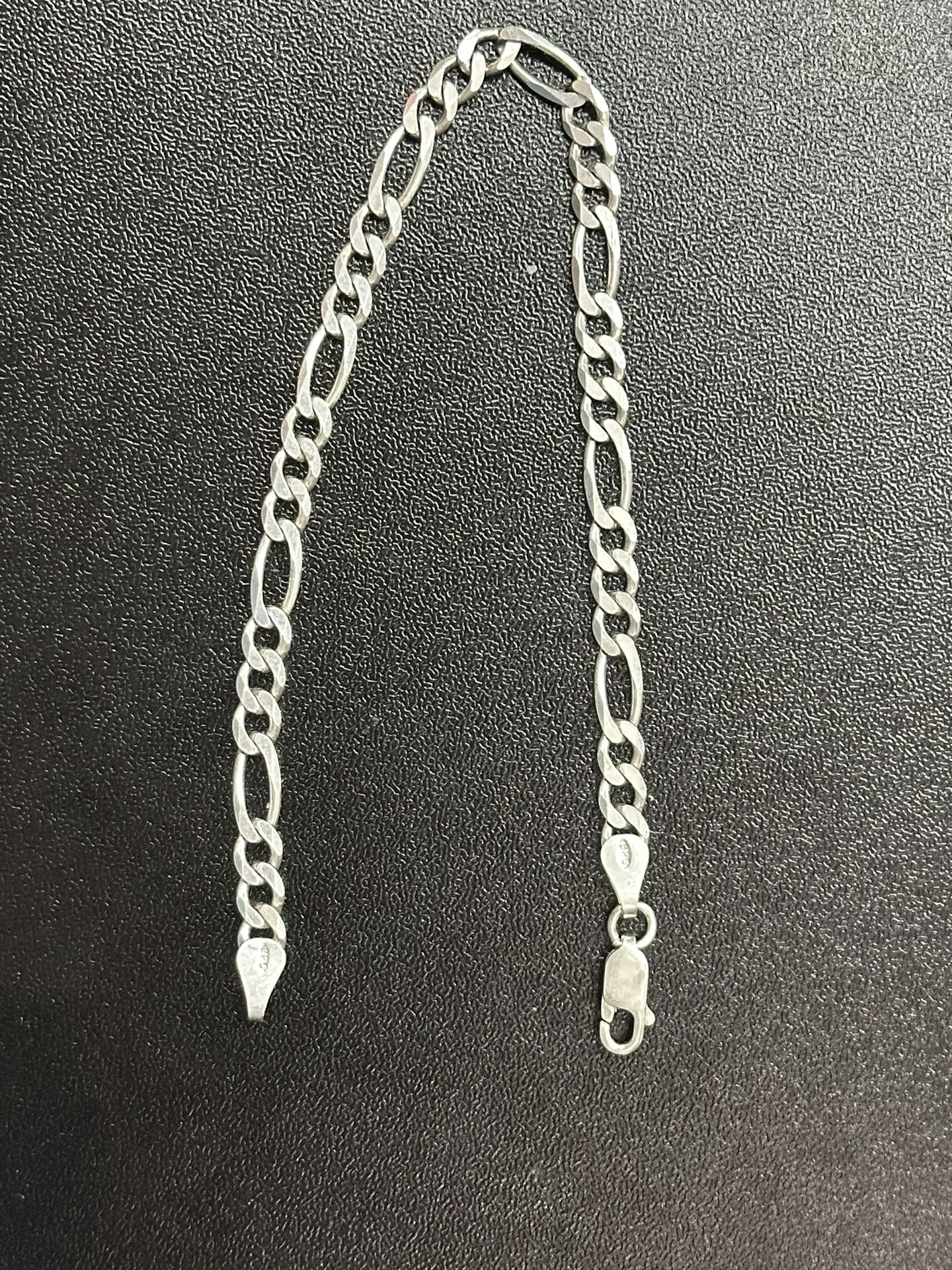 8” Figaro Bracelet, 925 Sterling Silver