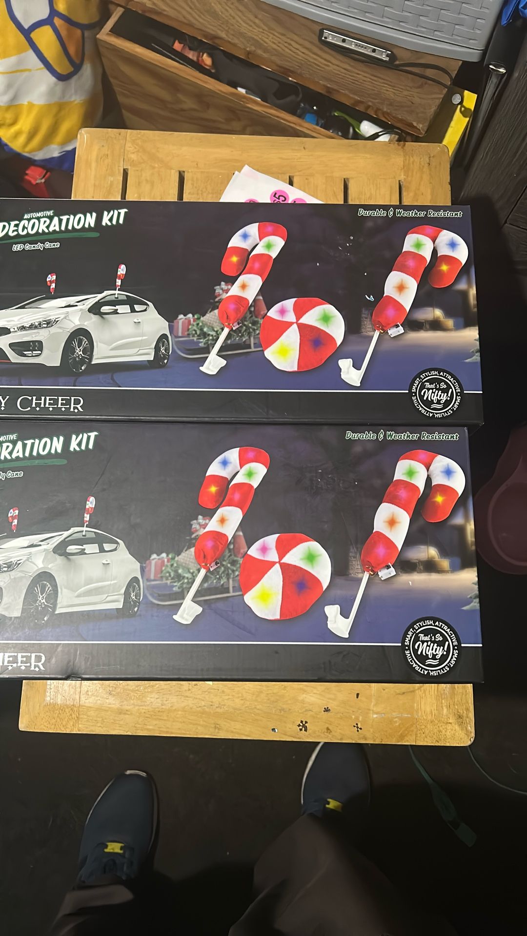 Christmas Reindeer Antlers Car Kit - Auto Costume Set, LED Car Decor | Holiday Vehicle Decoration for SUV Truck Van Door Mirror Roof Hood wlndows Seas