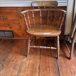 19th century English Oak Captains Chairs (set of 4)