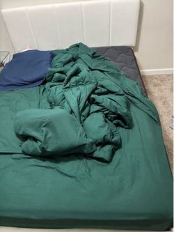 Queen size platform bed with brand new mattress. 1month old