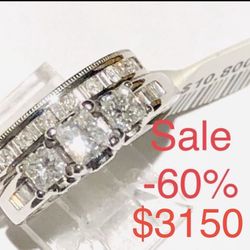  BUY NEW WITH NATURAL GOD MADE DIAMONDS SHE DESERVES IT  Diamond Ring Engagement Ring  Wedding ring set Anniversary Ring Set ENSURE YOU'RE GETTING NAT