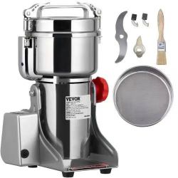 214**}1000g Electric Grain Mill Grinder, 3750W High-Speed Commercial Spice Grinders, Stainless Steel Swing Type Pulverizer Powder Machine, for Spices