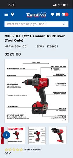 Milwaukee hammer drill