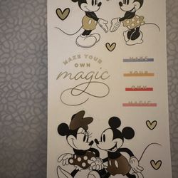 Disney Mickey Minnie  Diecut Vinyl Foil Sheet of stickers Scrapbook  Arts & Crafts
