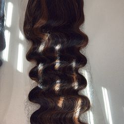 30 inch highlight body wave 13x6 frontal wig
