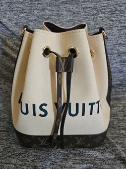 Canvas Monogram Bucket Bag
