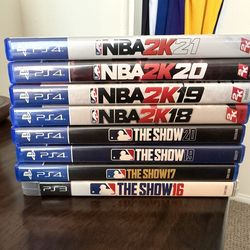 NBA 2k and MLB The SHOW - PS4
