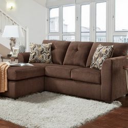 Beautiful Nice Tufted Reversible Chaise Couch!