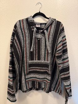 Mexican Blanket Poncho Hoodie
