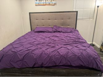 King size bed Frame and mattress