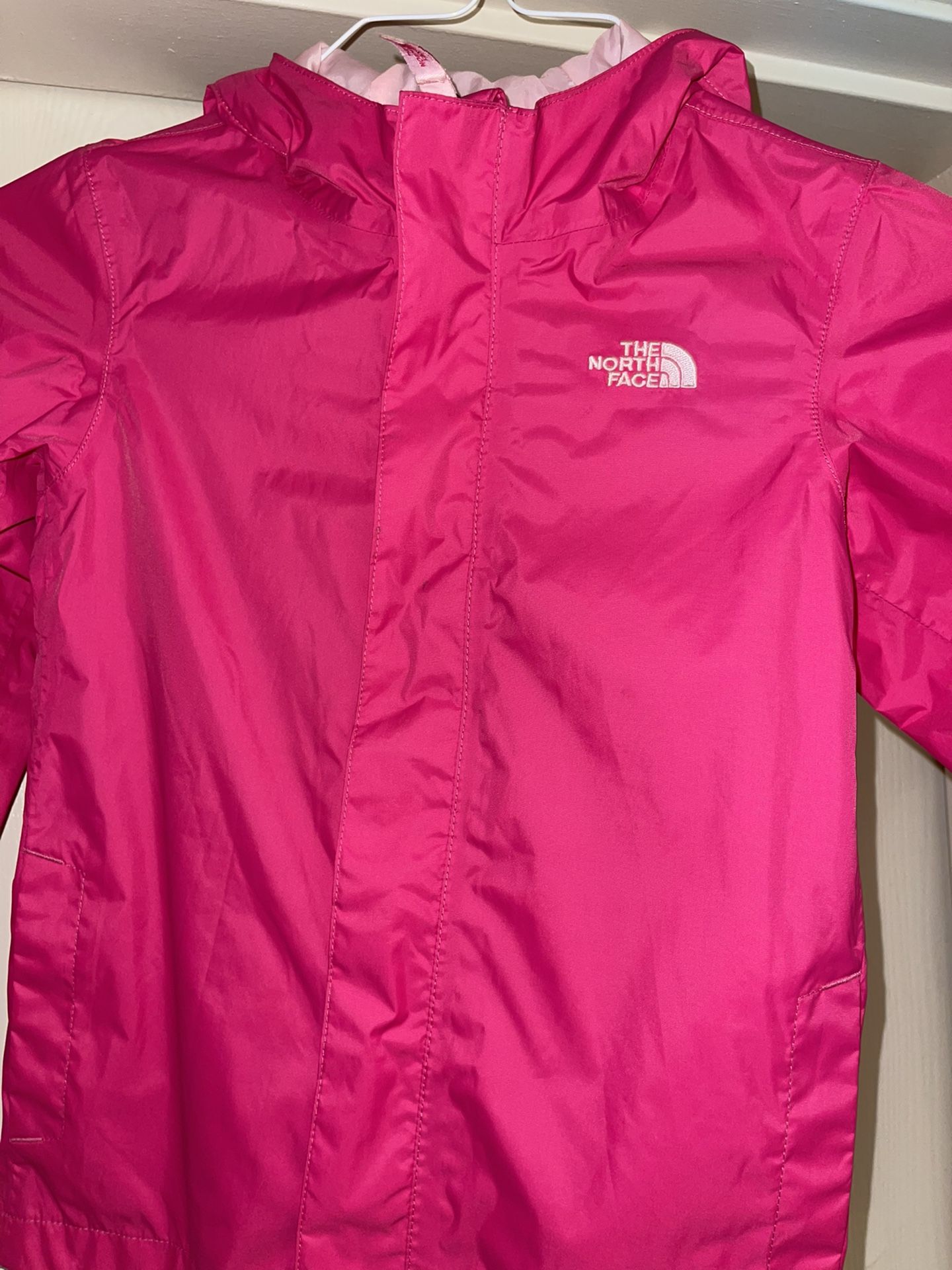 The North Face Girls Pink Rain Jacket Windbreaker Size 6t