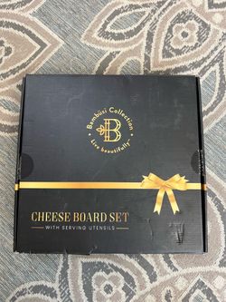 Bambüsi Cheese Board Christmas Gift - Premium Bamboo Dessert Plates Charcuter...
