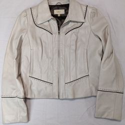 Wilson Leather Cream Jacket - XL