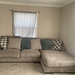 Ashley’s Furniture sectional silver 