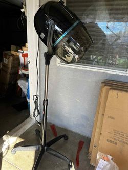 Hair  Dryer Rolling Salon Standing Bonnet Black